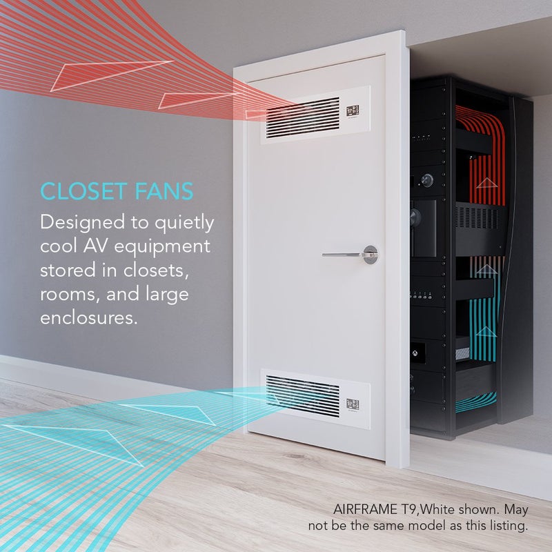 AC Infinity AIRFRAME T7-N Black, High-Airflow Cooling Fan System 17", Intake Airflow, for AV Equipment Rooms, Closets, and Enclosures - Image 2